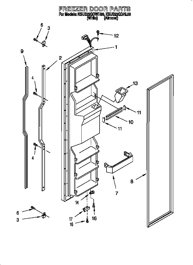 Freezer door
