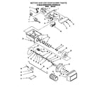 KitchenAid KSUS27QDWH00 motor and ice container diagram