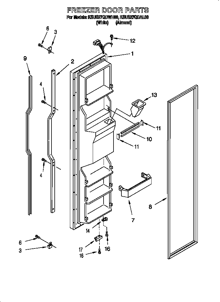 Freezer door