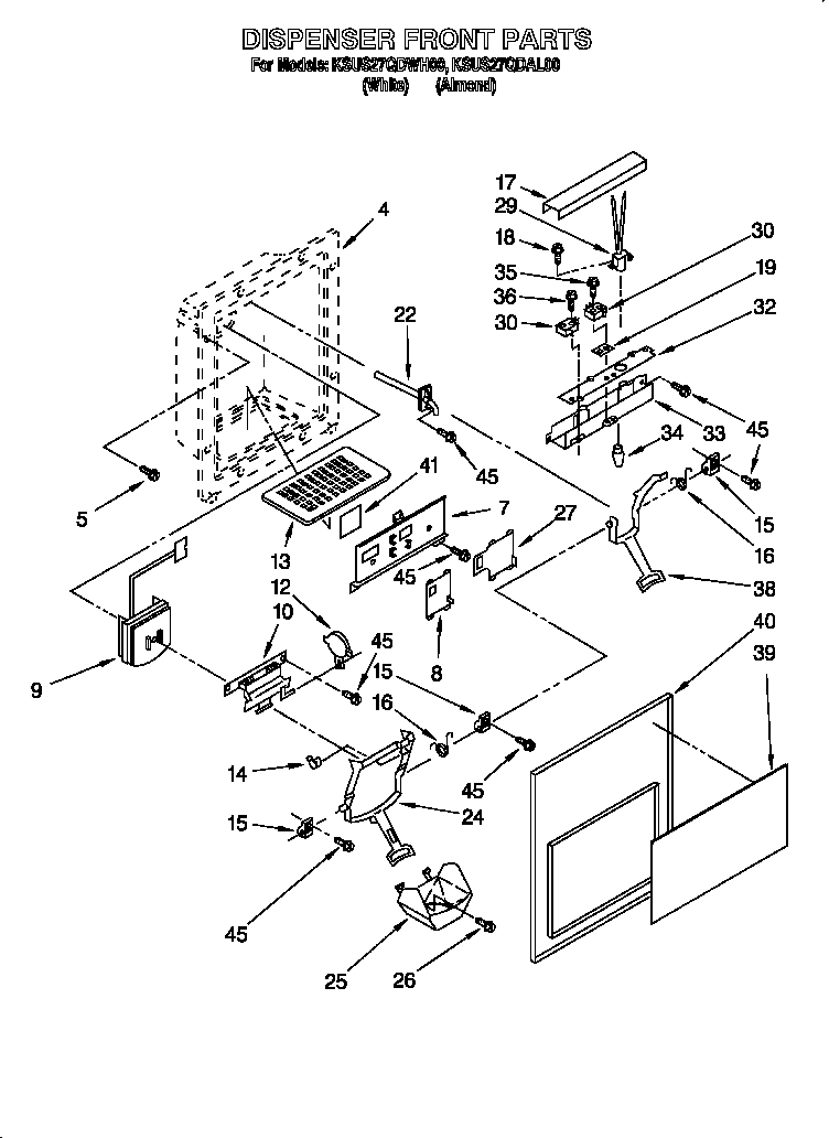 DISPENSER FRONT