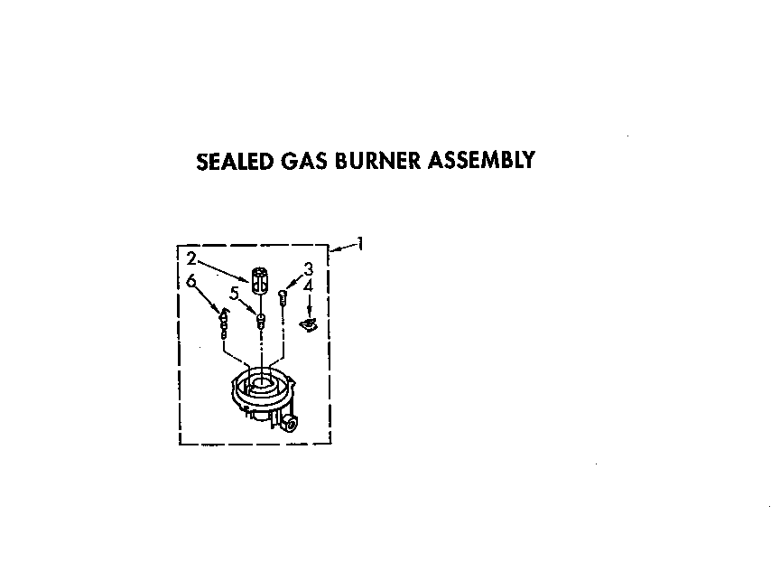 Sealed gas burner asm