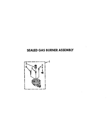 Sealed gas burner asm