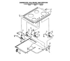 KitchenAid KGCT365XWH2 burner box, gas valves and switches diagram