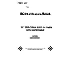 KitchenAid KEMI300SBL1 front cover diagram