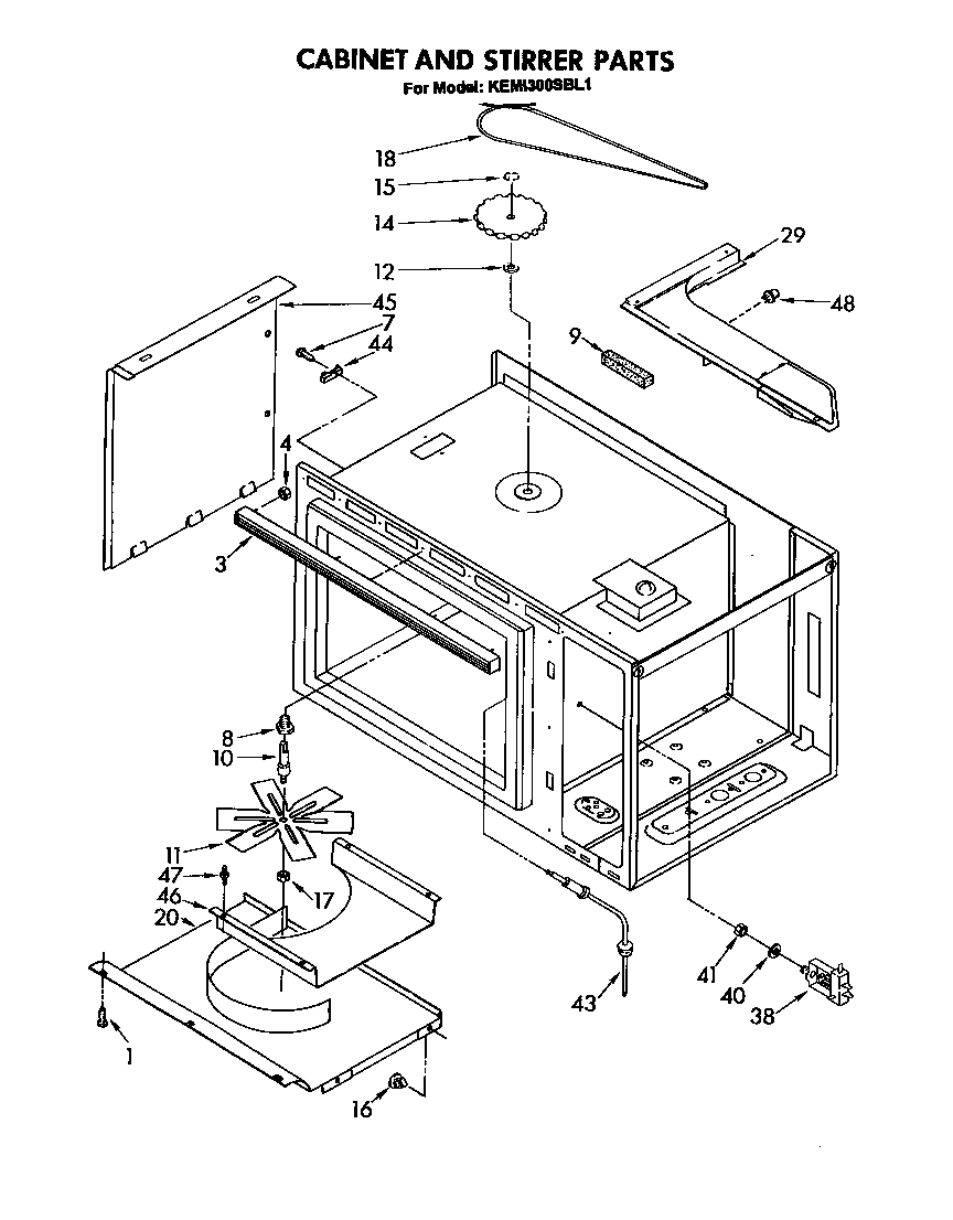 Cabinet and stirrer