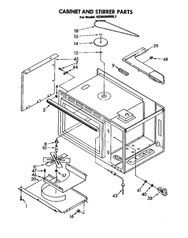 Cabinet and stirrer