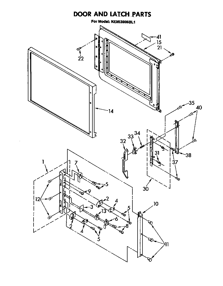 Door and latch