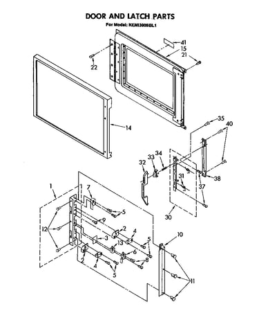 Door and latch