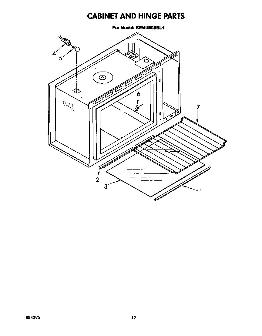 Cabinet and hinge