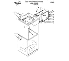 Whirlpool 8LSC8245EG0 top and cabinet diagram