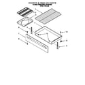Whirlpool RF376PXEN0 drawer and broiler diagram