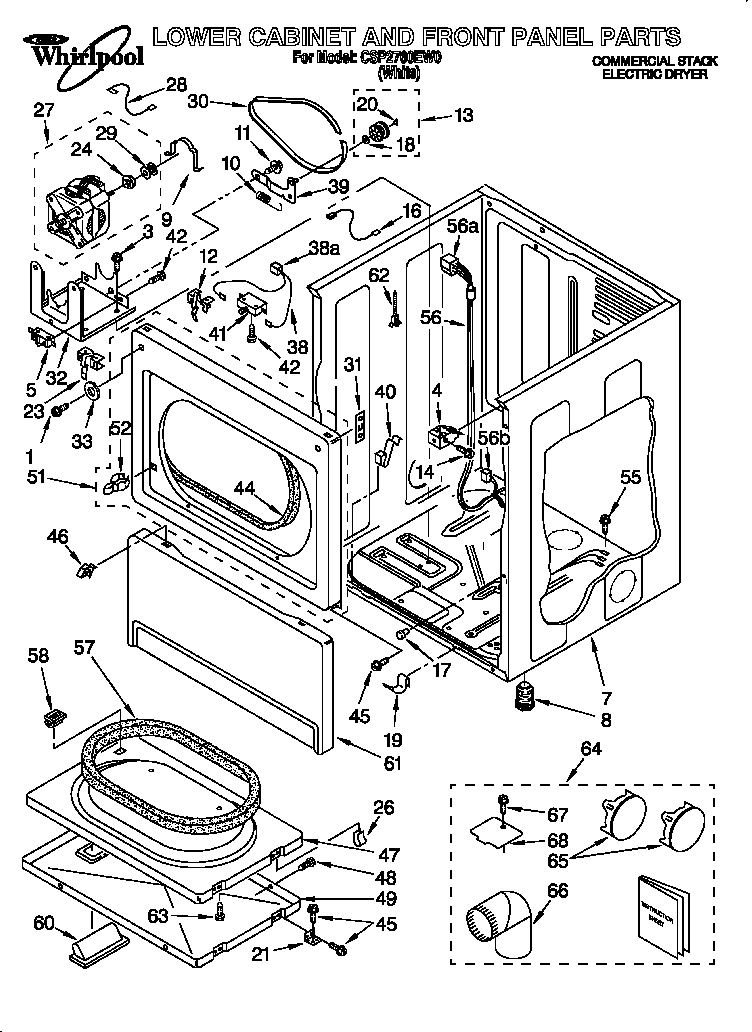 LOWER CABINET AND FRONT PANEL