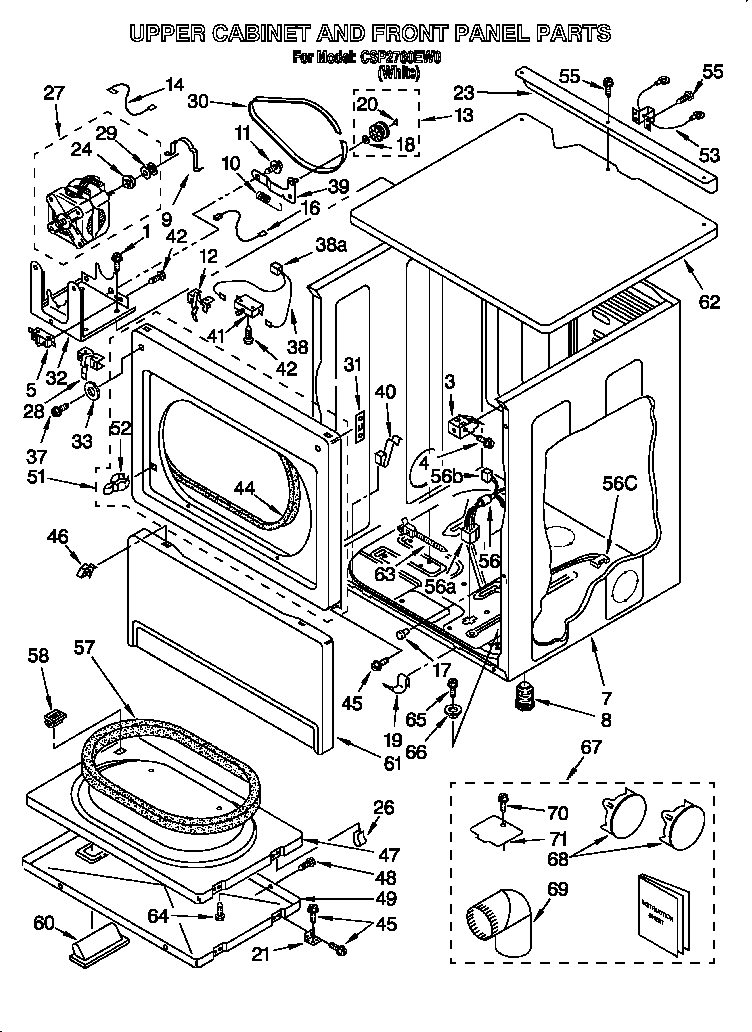 UPPER CABINET AND FRONT PANEL