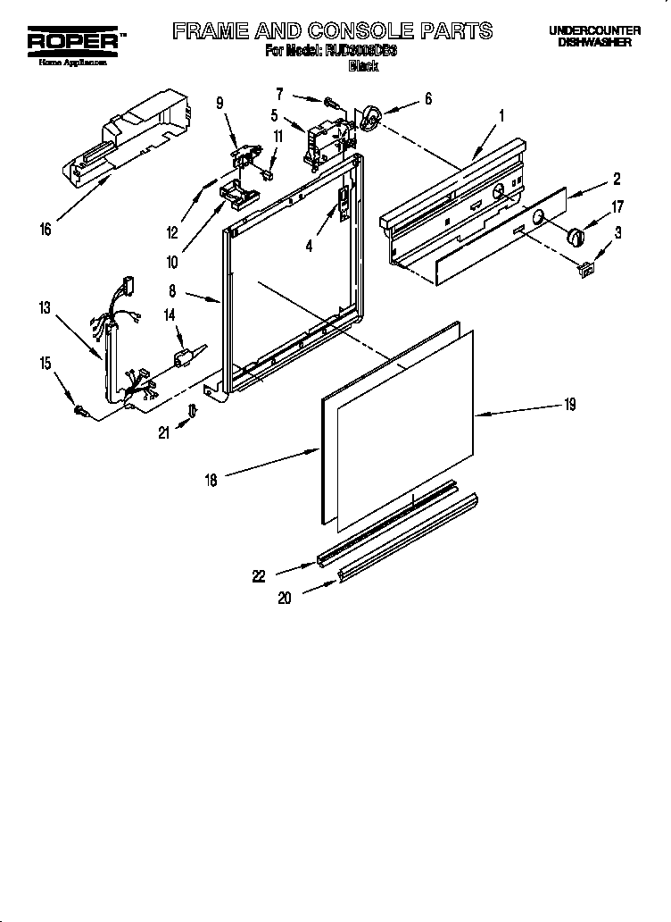Frame and console