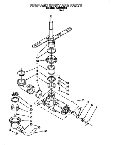 Pump and sprayarm