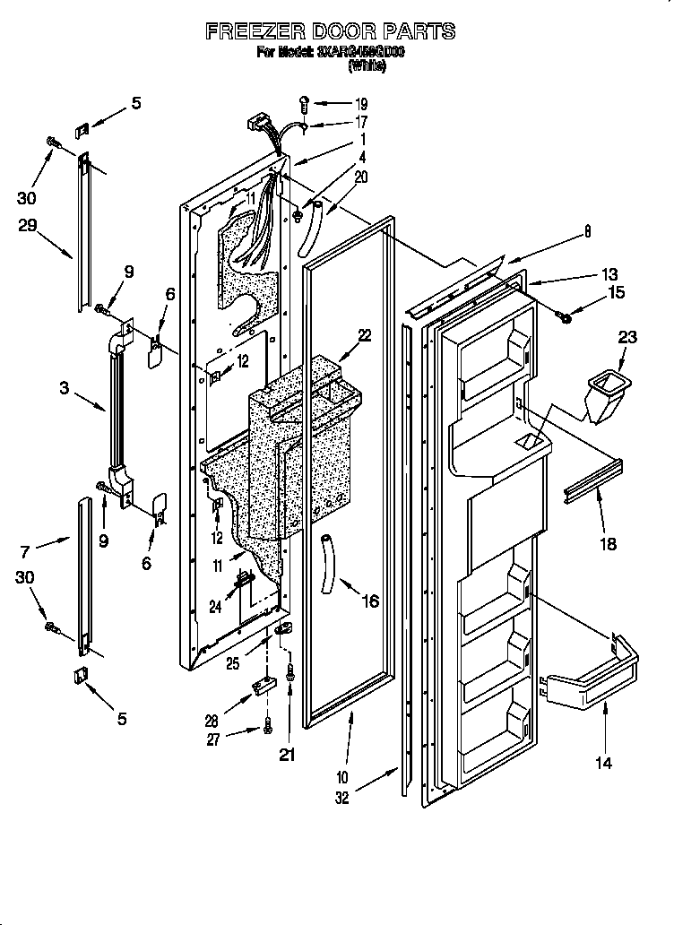 Freezer door