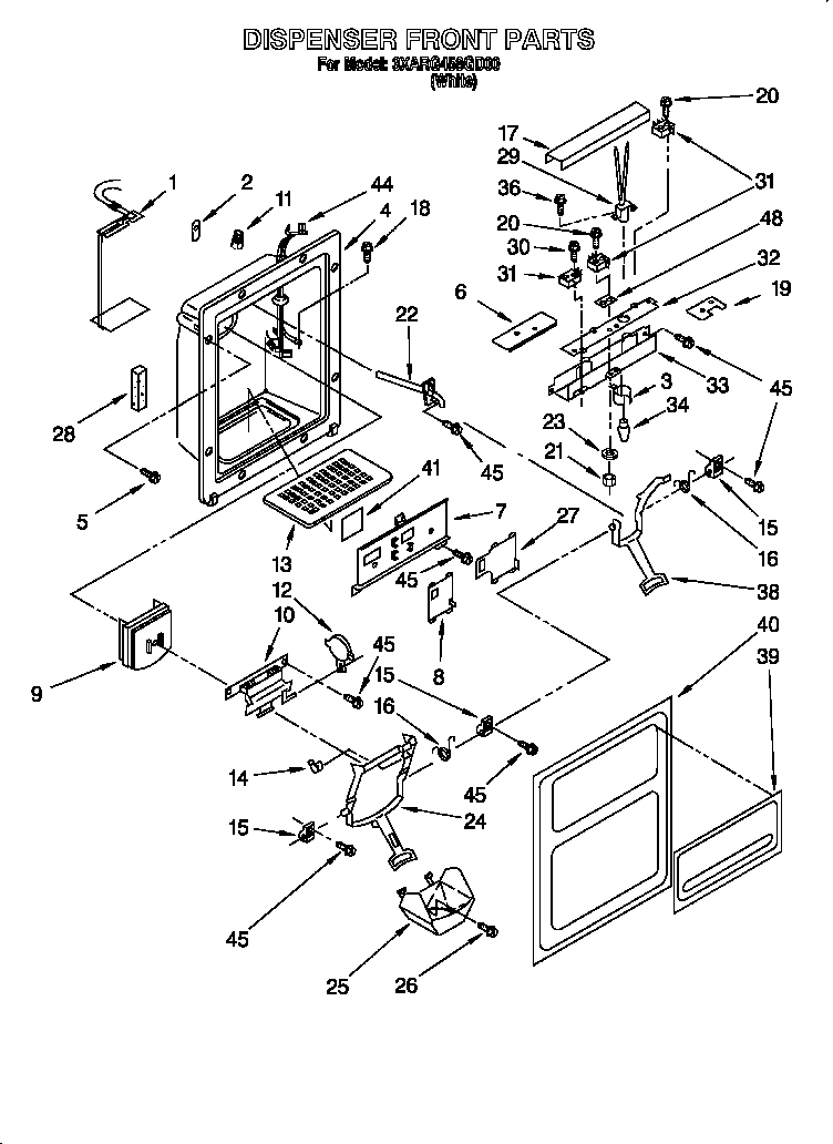 Dispenser front