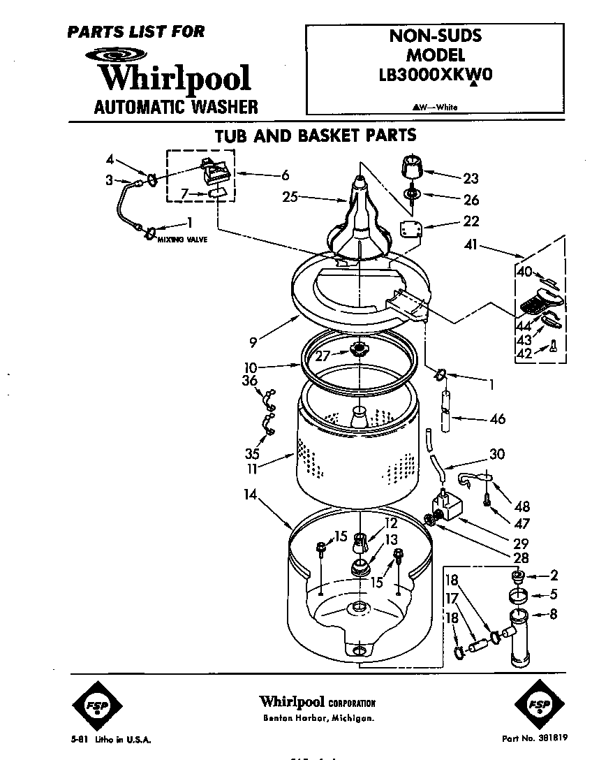 TUB AND BASKET