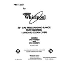 Whirlpool SF5140SRN1 front cover diagram