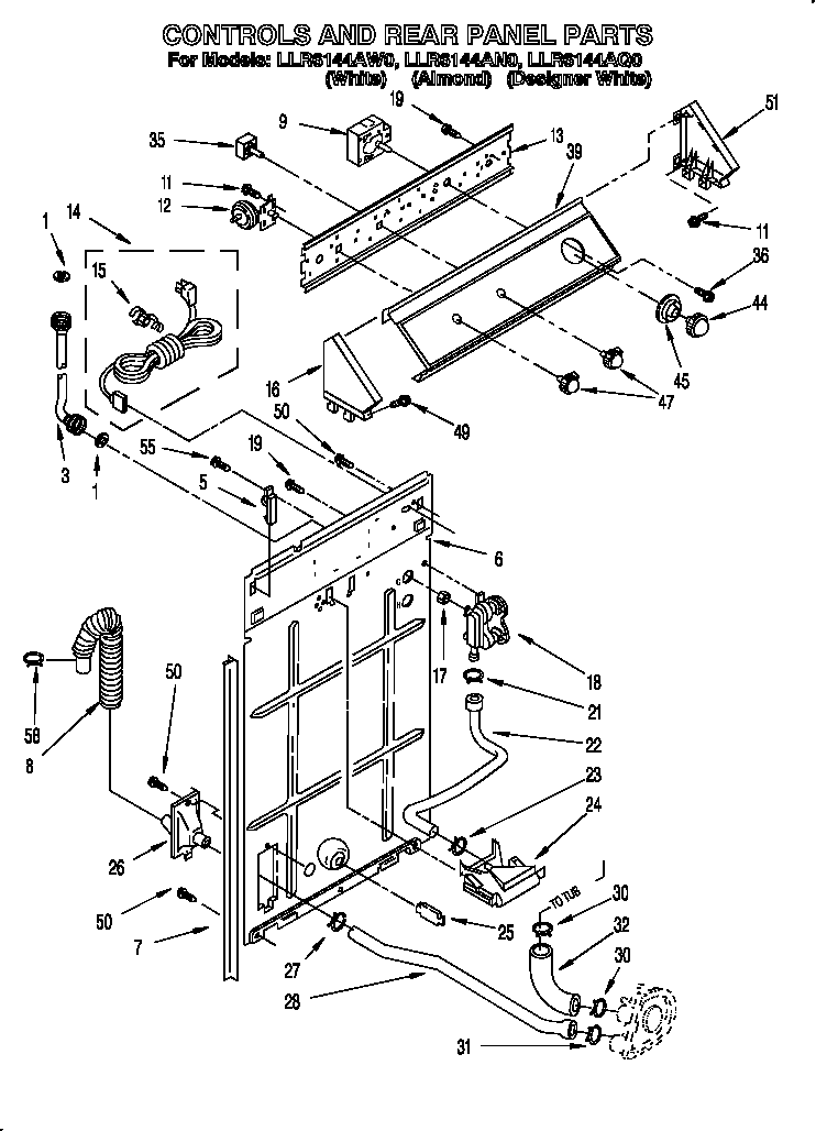 Control and rear panel
