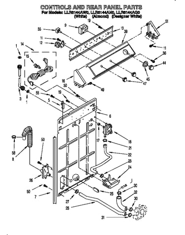 Control and rear panel
