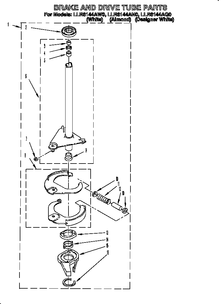 Brake and drive tube