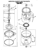 Agitator, basket and tub