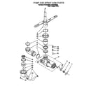 Roper RUD5750DB3 pump and sprayarm diagram