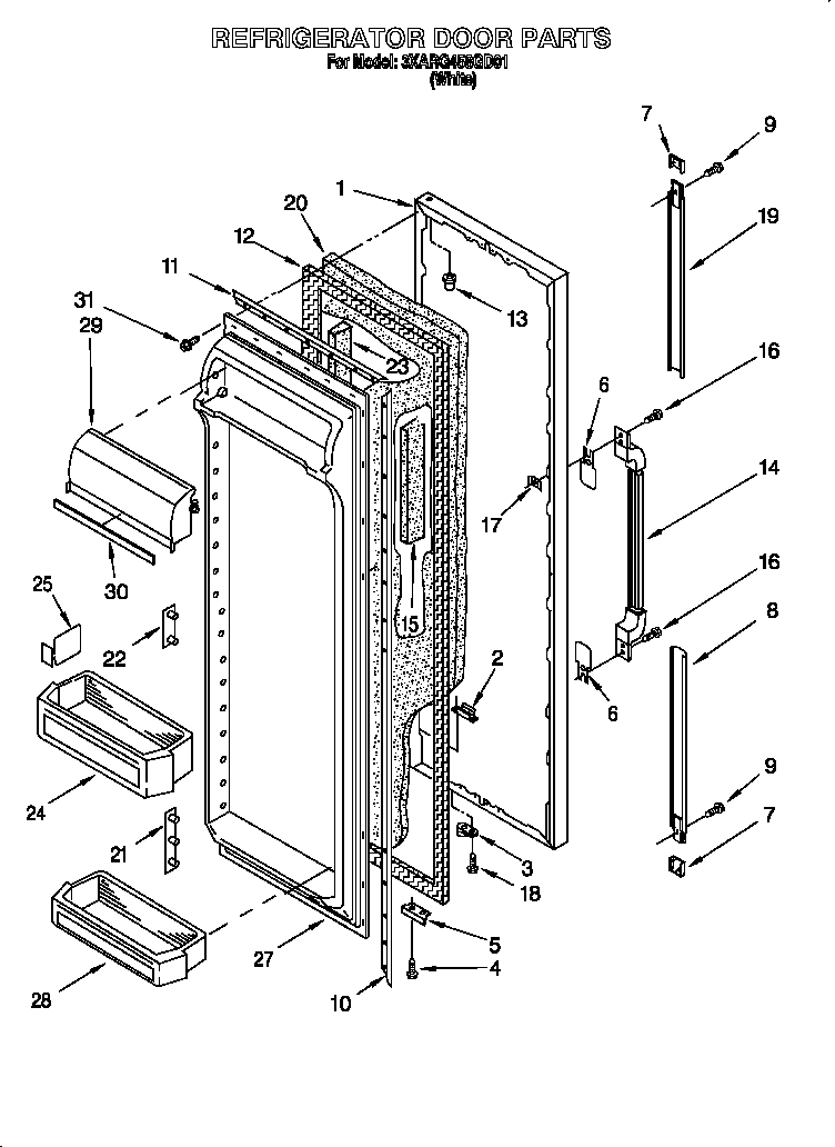 Refrigerator door