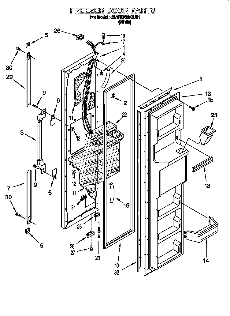 Freezer door