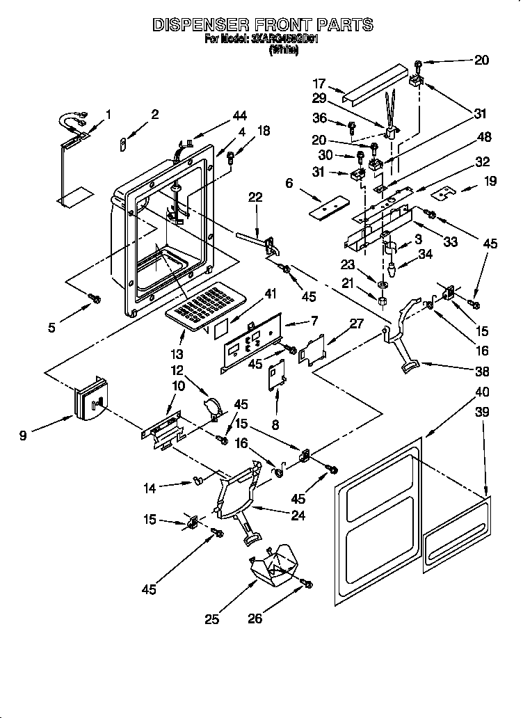 Dispenser front