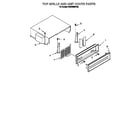 KitchenAid KSSS36MDX05 top grille and unit cover diagram