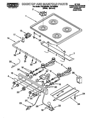 Cooktop and manifold