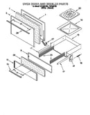 Oven door and broiler