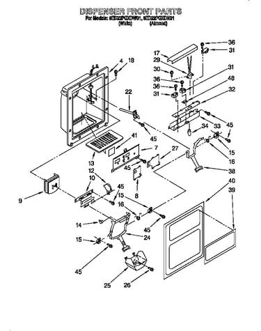 Dispenser front