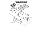 Whirlpool SF395LEEB0 drawer and broiler diagram