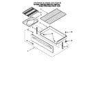 Whirlpool RF396LXEZ0 drawer and broiler diagram
