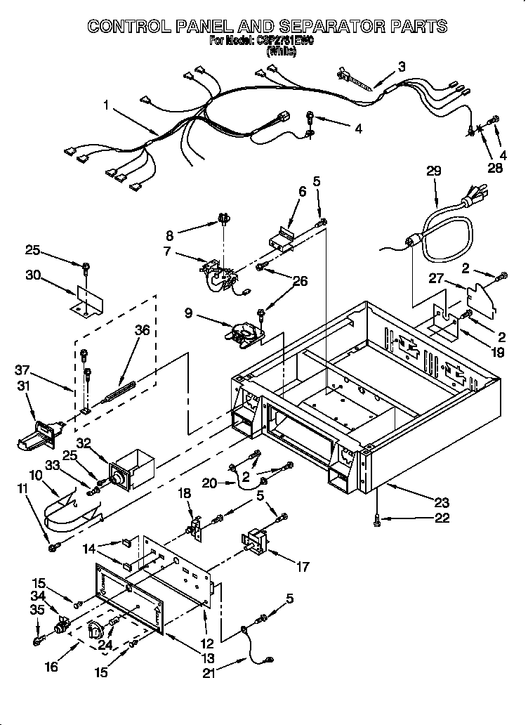 Control panel and separator