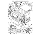 Whirlpool CSP2761EW0 upper cabinet and front panel diagram