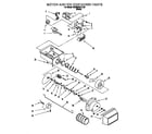 KitchenAid KSRS25QFBL00 motor and ice container diagram