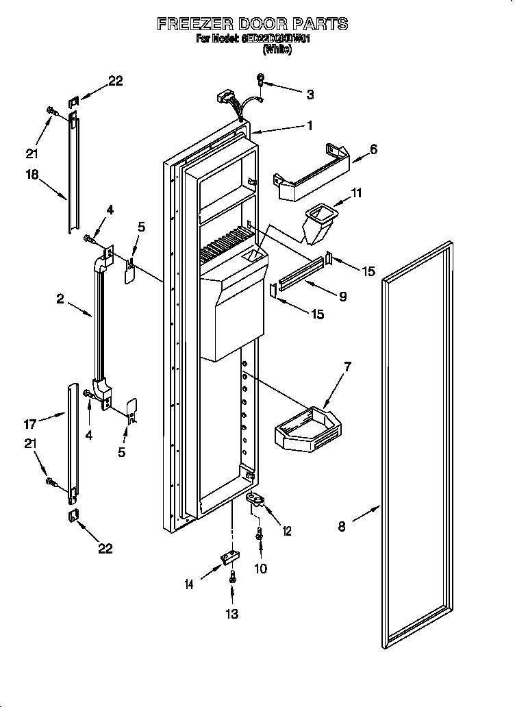 Freezer door