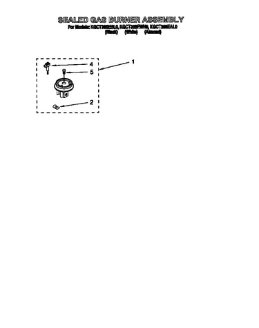Sealed gas burner asm
