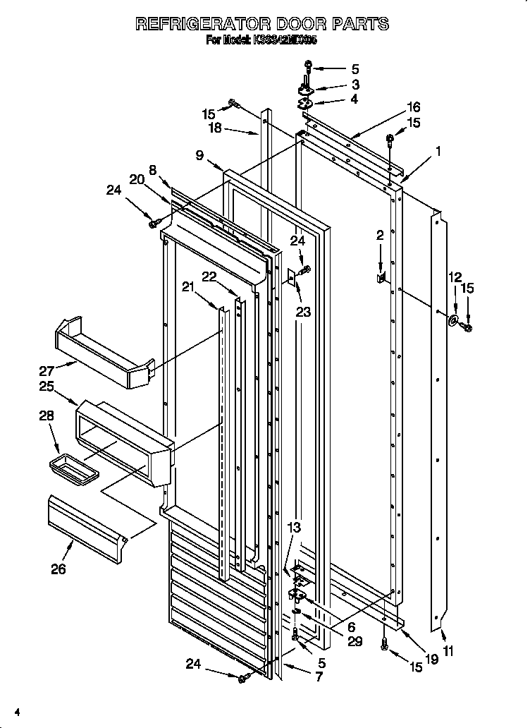 Refrigerator door