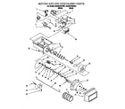 Whirlpool 6ED25DQXDW01 motor and ice container diagram