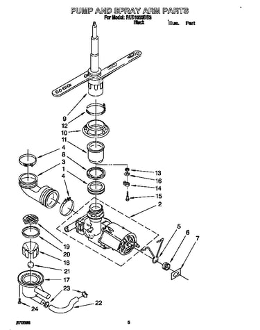 Pump and sprayarm