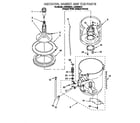 Whirlpool LCR5232DQ1 agitator, basket and tub diagram