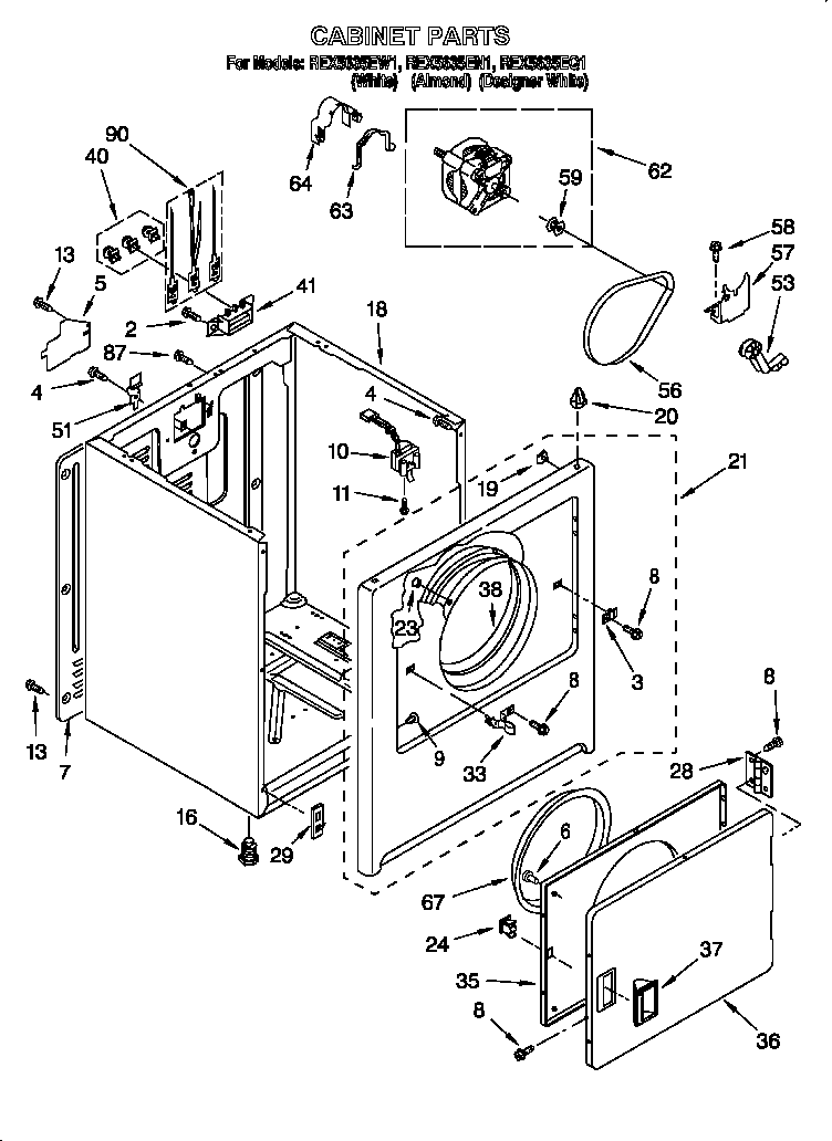 Cabinet parts