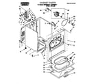 Roper RES7648EW1 cabinet parts diagram