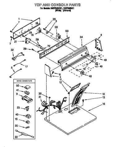 Top and console parts