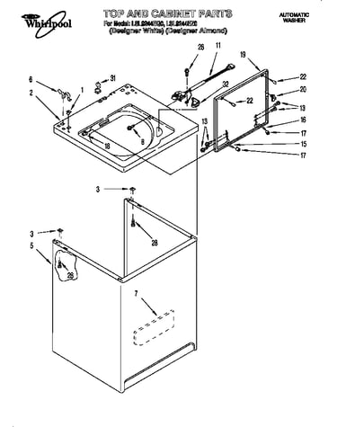 Top and cabinet